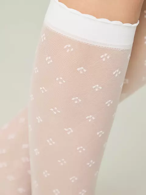 Гольфы детские с геометрическим рисунком viola bianco, 24С-173СП, 20, CONTE ELEGANT,  - 3