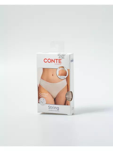 Трусы-стринги comfort cotton lst 5569 skin, 24С-3257ТСП, 102/L, CONTE ELEGANT,  - 5