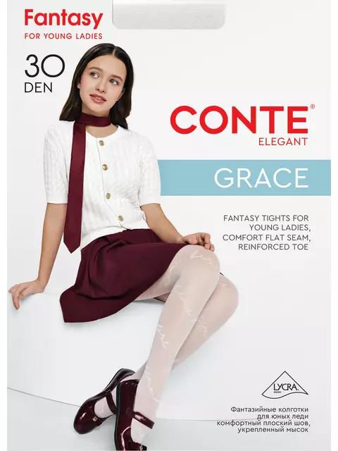 Подростковые колготки grace nero, 24С-170СП, 158-164, CONTE ELEGANT,  - 2