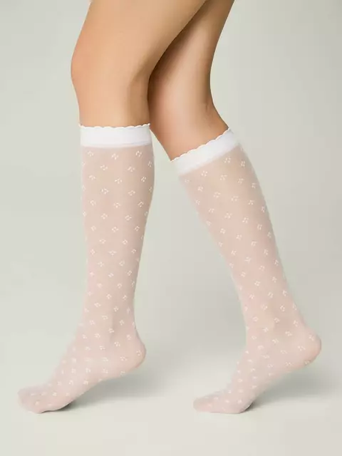 Гольфы детские с геометрическим рисунком viola bianco, 24С-173СП, 20, CONTE ELEGANT,  - 4