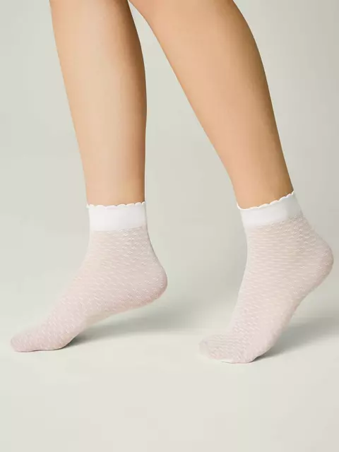 Тонкие детские носки с ажурным геометрическим рисунком julia bianco, 24С-175СП, 20-22, CONTE ELEGANT,  - 2