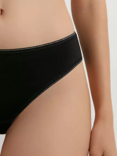 Трусы женские «бикини» conte lb 5003 black lurex, 24С-3189ТСП, 94/S, CONTE ELEGANT,  - 2
