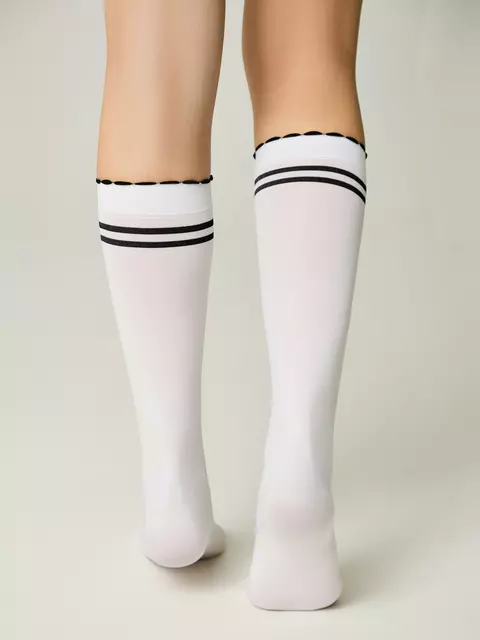 Гольфы детские с контрастными полосами из микрофибры lucky bianco, 24С-174СП, 20, CONTE ELEGANT,  - 3