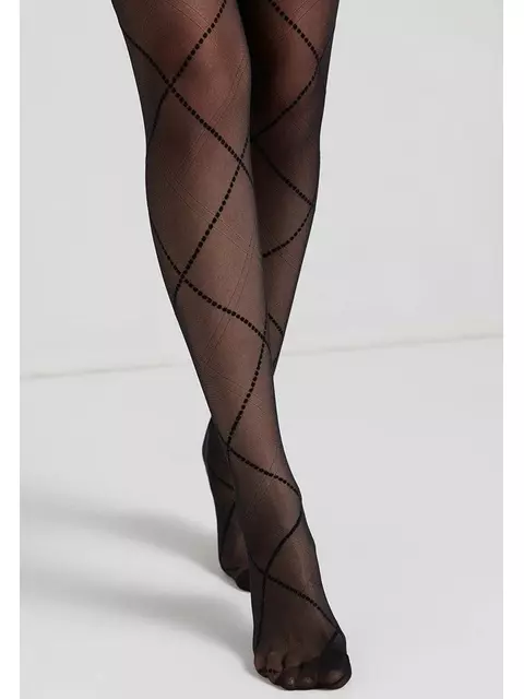 Колготки с имитацией шнуровки conte galerie nero, 20С-89СП, 3, CONTE ELEGANT,  - 3