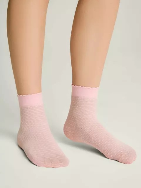Детские носки с ажурным рисунком julia light pink, 24С-175СП, 22-24, CONTE ELEGANT,  - 3