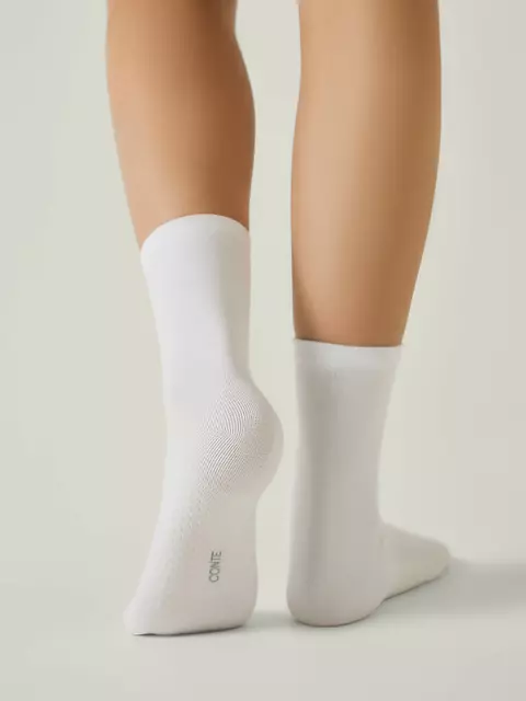 Носки женские (массажный эффект) conte classic 627 белый, 24С-88СП, 36-39 (23-25), CONTE ELEGANT,  - 2