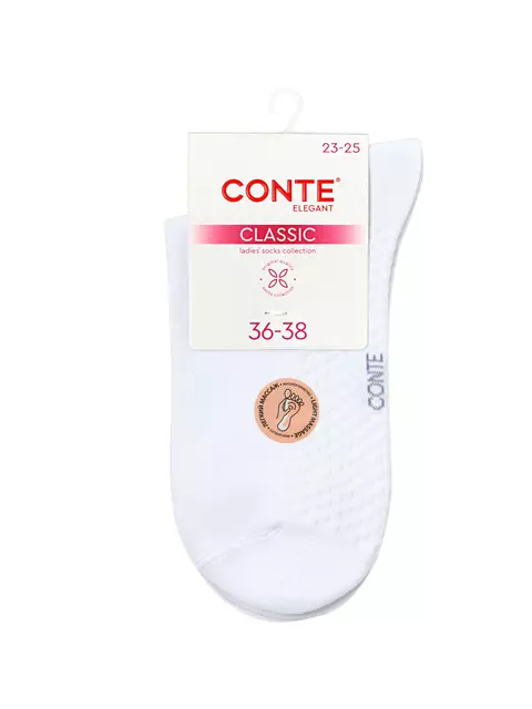 Носки женские (массажный эффект) conte classic 627 белый, 24С-88СП, 36-39 (23-25), CONTE ELEGANT,  - 4