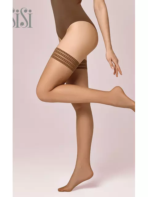 Ультратонкие чулки sisi queen 8 tropico, , 3, SISI, - 1