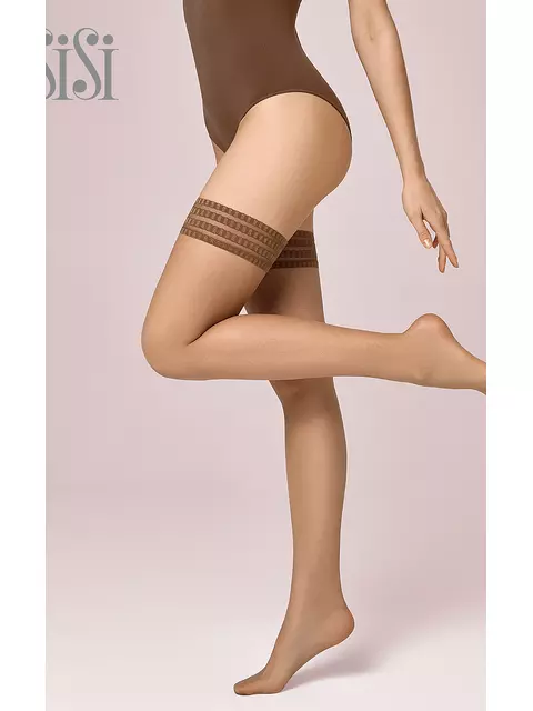 Чулки тонкие sisi queen 8 ambra, , 2, SISI, - 1