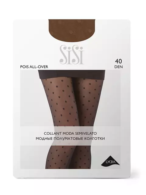 Колготки женские sisi pois all over 40 daino, POIS ALL OVER 40 (крупный горошек), 1/2(S/M), SISI,  - 2