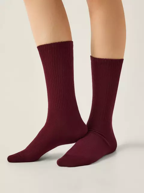 Удлиненные женские носки active 000 темно-бордовый, , 39-41 (25-27), CONTE ELEGANT, - 1