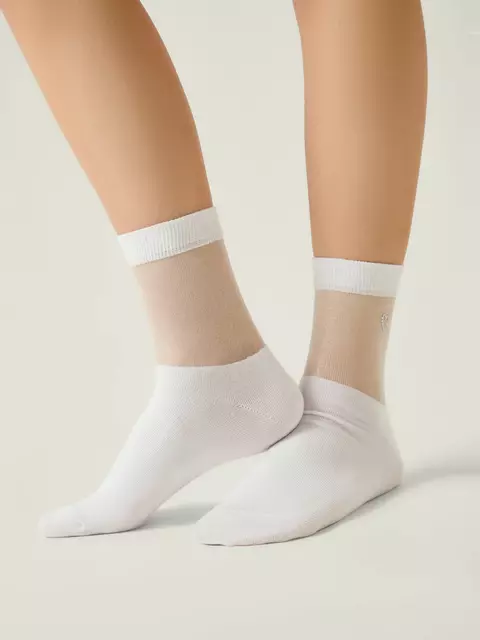 Носки со стразами conte classic 684 белый, 24С-178СП, 36-38 (23-25), CONTE ELEGANT,  - 2