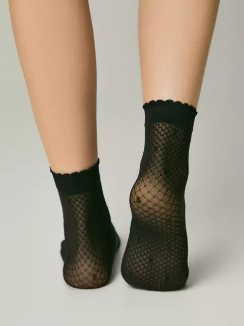 Тонкие носки в горошек conte mona nero, 24С-176СП, 22-24, CONTE ELEGANT,  - 4