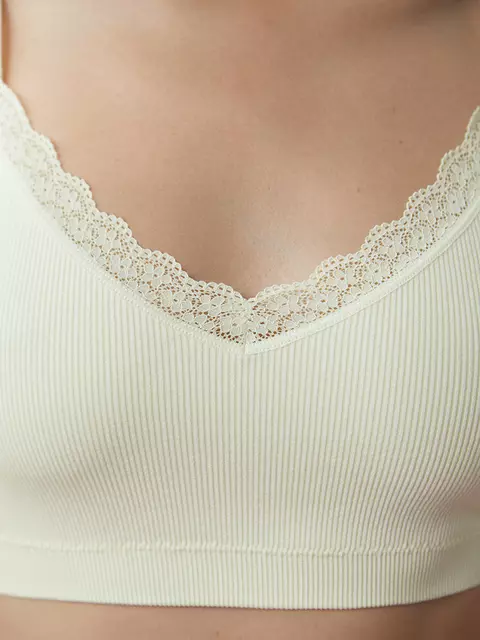 Топ на тонких бретелях с вкладышами minimi 1011s french chic avorio, , 46/48 (m/l), MINIMI, - 3