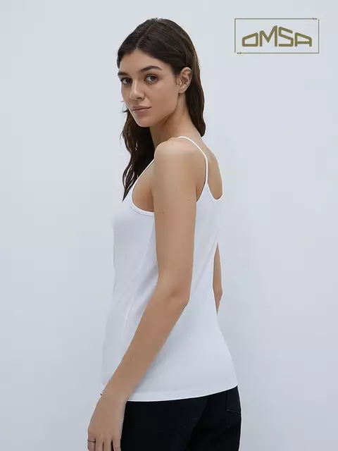 Майка "топ" женская omsa 1001 bianco, , 42 (XS), OMSA, - 2