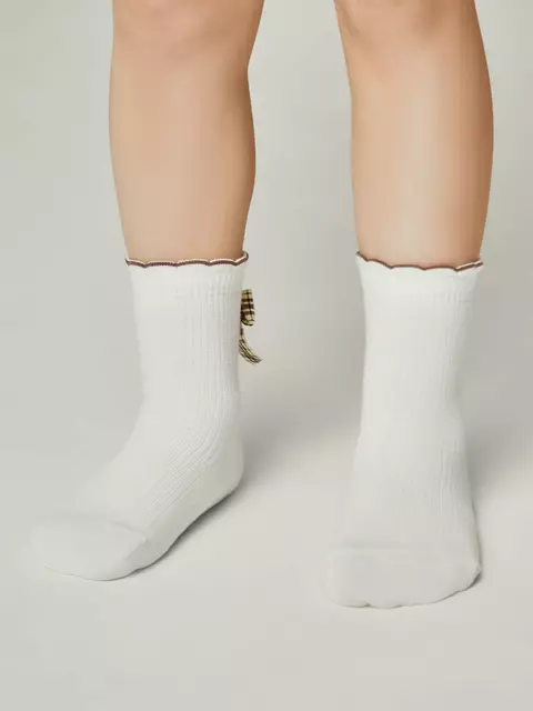 Носки детские (декор, бантики) tip-top 065 молочный, 24С-179СП, 18, CONTE-KIDS,  - 3