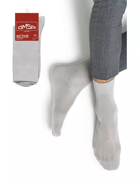 Носки мужские omsa active 103 grigio chiaro, , 42-44 (27-29), OMSA, - 1