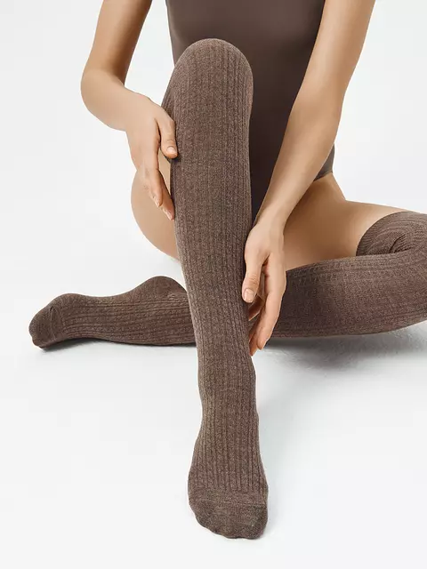 Гольфины с шерстью minimi parigina jacquard var.1 180 cappuccino, , 39-41 (25-27), , - 3