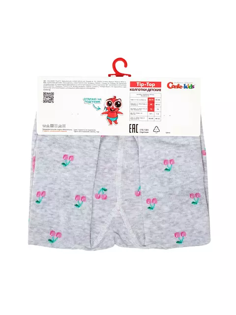 Колготки детские tip-top 705 светло-серый, 4С-01СП, 62-74 (12), CONTE-KIDS,  - 4