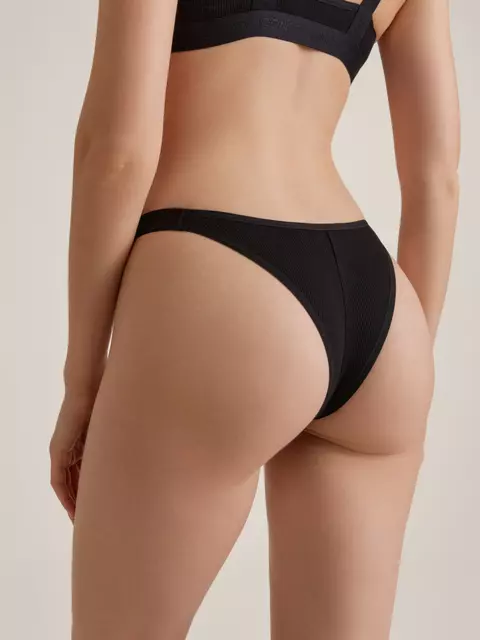 Трусы бразилиано в рубчик active shape lbr 3188 black, 24С-3242ТСП, 106/XL, CONTE ELEGANT,  - 4