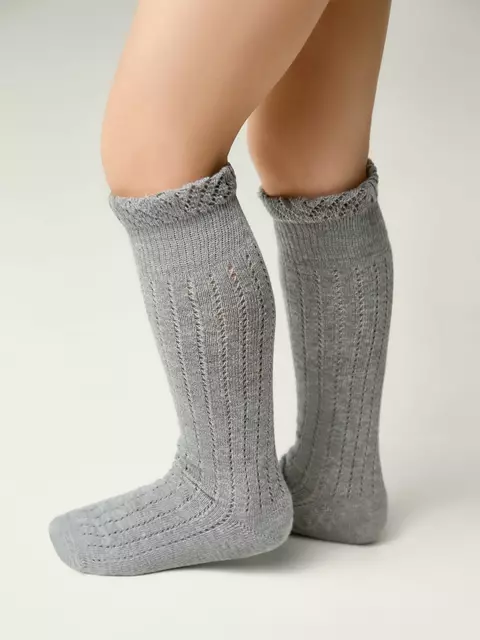 Гольфы детские conte-kids miss 058 серый, , 16, CONTE-KIDS, - 1