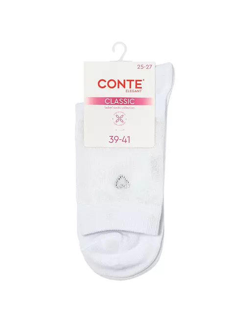 Носки со стразами conte classic 684 белый, 24С-178СП, 36-38 (23-25), CONTE ELEGANT,  - 4