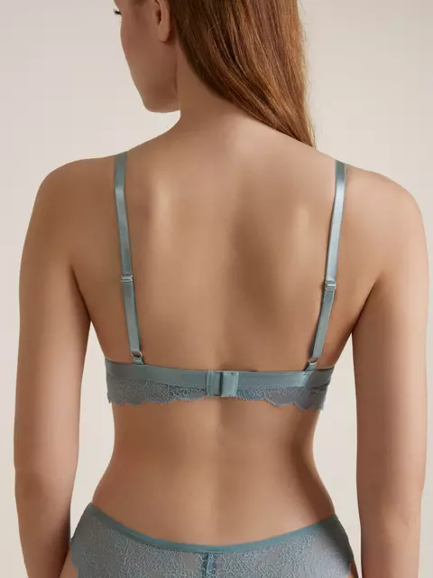 Бюстье с v-образным вырезом из цветочного кружева flower line lbe 3176 aqua sky, 24С-3230ТСП, 170-88/S, CONTE ELEGANT,  - 2