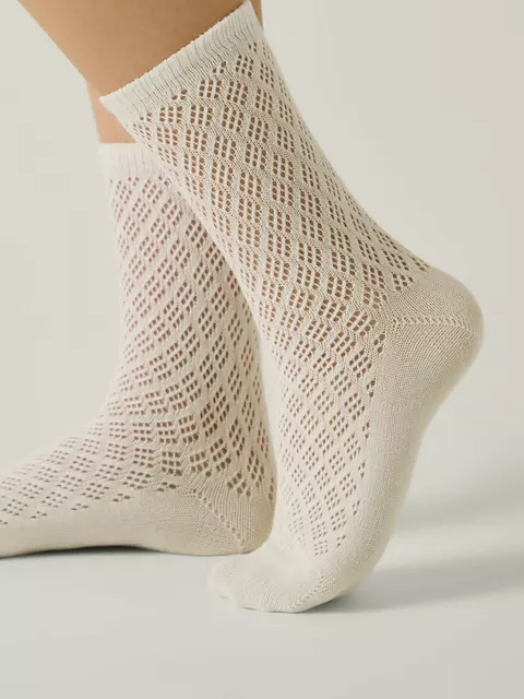 Носки женские (ажурные) conte classic 787 молочный, 25С-35СП, 36-38 (23-25), CONTE ELEGANT,  - 2