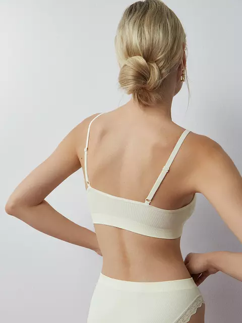 Топ на тонких бретелях с вкладышами minimi 1011s french chic avorio, , 46/48 (m/l), MINIMI, - 4