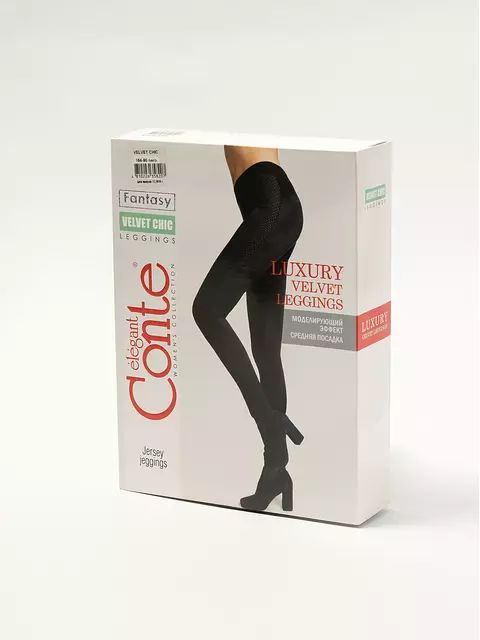 Ультрамодные леггинсы из искусственной замши c лампасами velvet chic nero, , 170-94/S, CONTE ELEGANT, - 1
