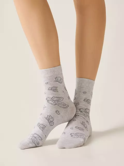 Носки женские conte classic 697 светло-серый, , 39-41 (25-27), CONTE ELEGANT, - 1