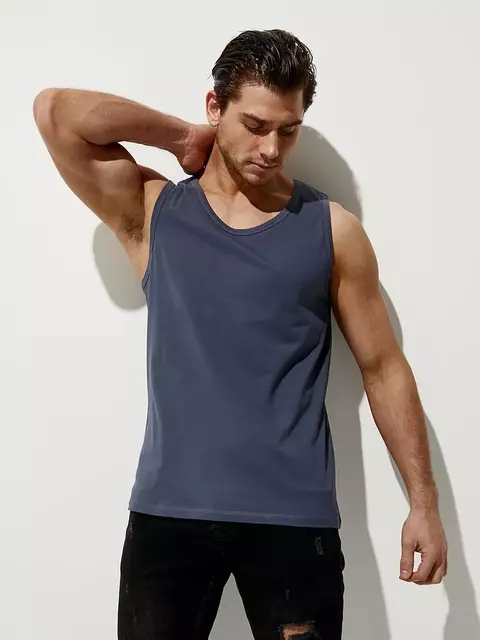 Майка мужская omsa cotton u1101 mineral, , 46 (M), OMSA, - 2