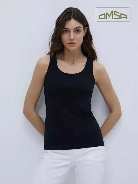 Майка женская omsa d1101 nero, , 42 (XS), OMSA, - 1