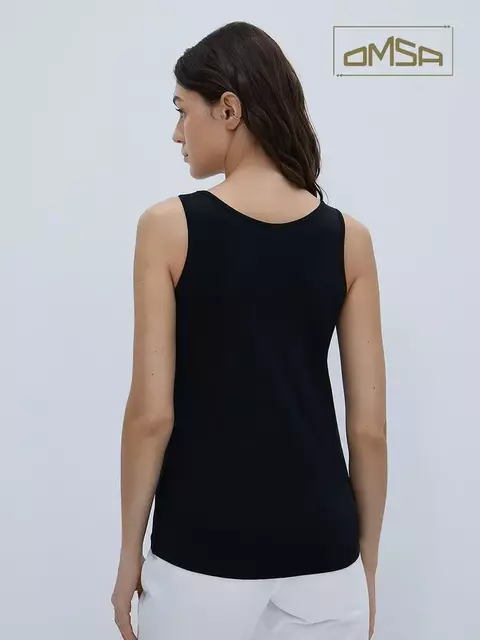 Майка женская omsa d1101 nero, , 46 (M), OMSA, - 2