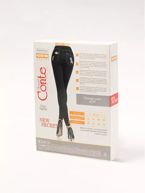 Леггинсы женские conte patch fun nero, 17С-389ТСП, 170-90/XS, CONTE ELEGANT,  - 2
