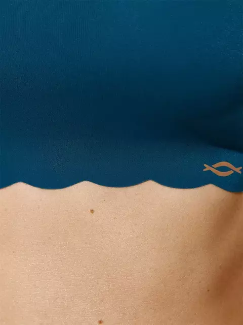 Кроп-топ на тонких бретелях omsa invisible 1111b blu marino, , 48 (L), OMSA, - 4