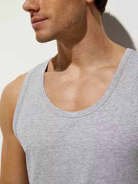 Майка мужская omsa melange u1102 grigio chiaro melange, , 48 (L), OMSA, - 3