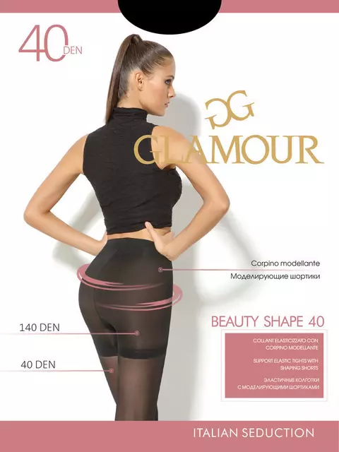 Колготки glamour beauty shape 40 glace, , 3, GLAMOUR, - 1