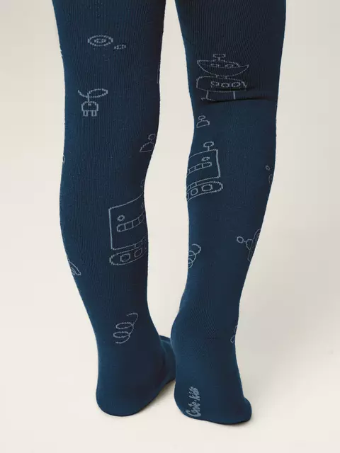 Колготки махровые conte-kids sof-tiki 695 темно-синий, 7С-38СП, 92-98 (14), CONTE-KIDS,  - 3