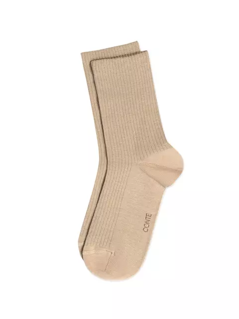 Удлинённые женские носки conte classic 751 бежевый, 25С-32СП, 36-38 (23-25), CONTE ELEGANT,  - 3