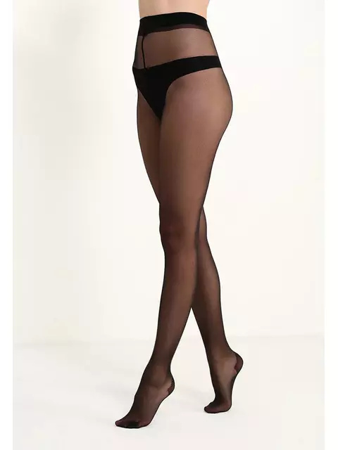 Колготки с имитацией шва glamour elegance 20 nero, , 2, GLAMOUR, - 1