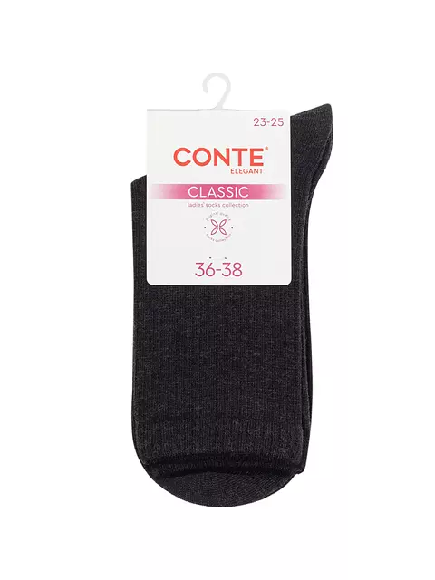 Удлинённые женские носки conte classic 751 черный, 25С-32СП, 39-41 (25-27), CONTE ELEGANT,  - 4