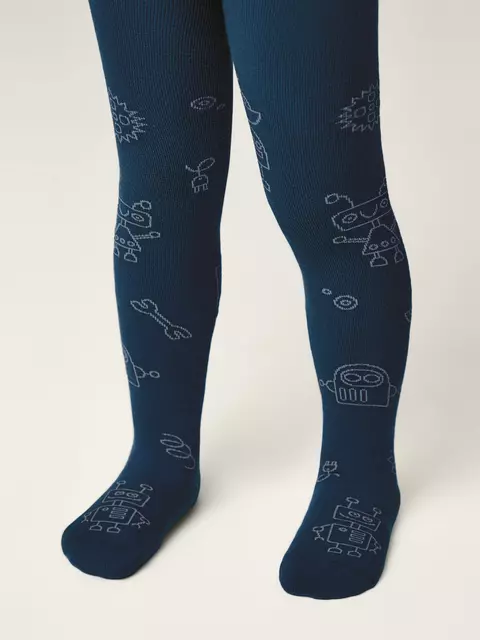 Колготки махровые conte-kids sof-tiki 695 темно-синий, 7С-38СП, 92-98 (14), CONTE-KIDS,  - 2