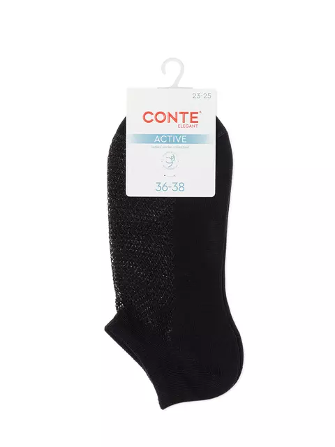 Носки женские (ультракороткие) conte active 961 черный, 25С-84СП, 39-41 (25-27), CONTE ELEGANT,  - 4