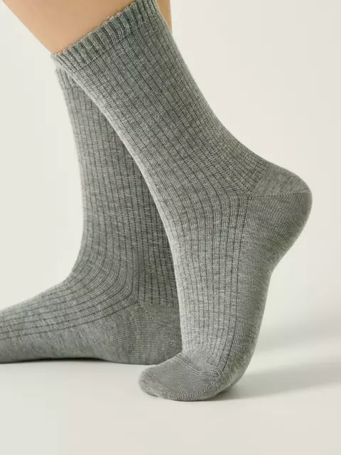 Удлинённые женские носки conte classic 751 серый, 25С-32СП, 36-38 (23-25), CONTE ELEGANT,  - 2
