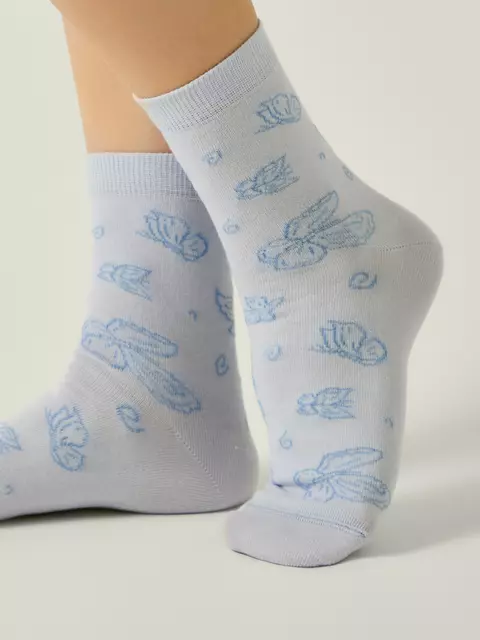 Носки женские conte classic 697 бледно-фиолетовый, 15С-15СП, 39-41 (25-27), CONTE ELEGANT,  - 2