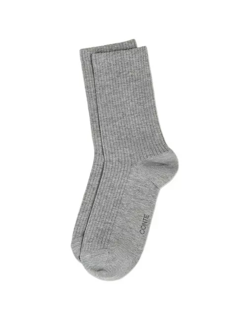 Удлинённые женские носки conte classic 751 серый, 25С-32СП, 36-38 (23-25), CONTE ELEGANT,  - 3