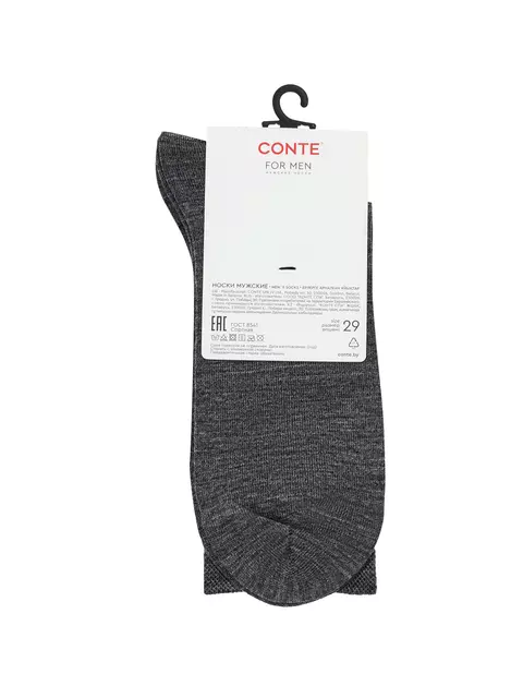 Мужские удлинённые носки с шерстью conte 000 темно-серый, 25С-87СП, 40-41 (25), CONTE,  - 5