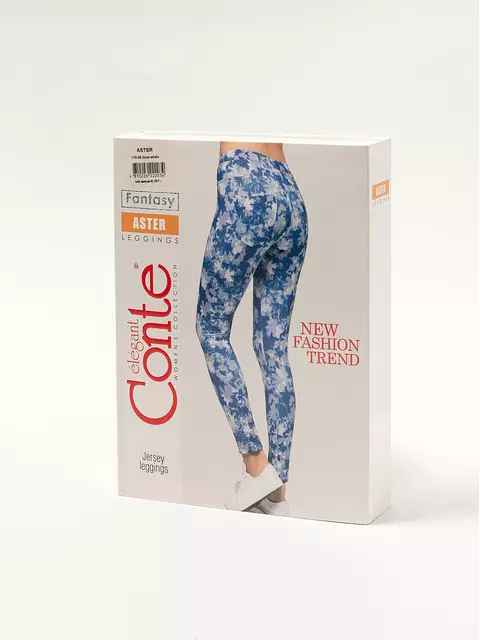 Леггинсы женские aster blue-white, , 170-90/XS, CONTE ELEGANT, - 1