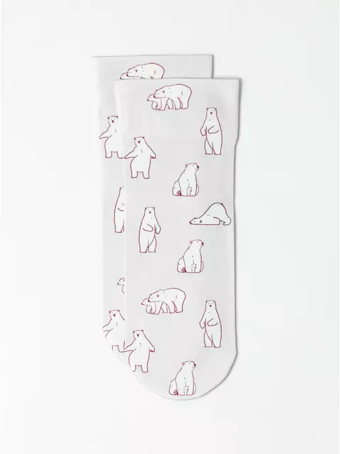 Носки с рисунком «белые мишки» fantasy 936 mix, 22С-55СП, 36-39 (23-25), CONTE ELEGANT,  - 3